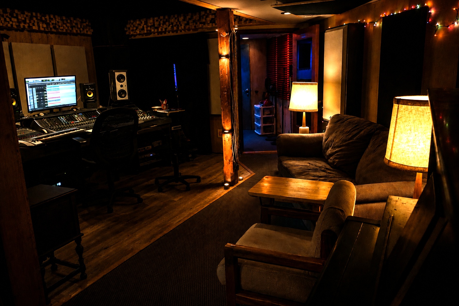 Studio lounge and tracking room